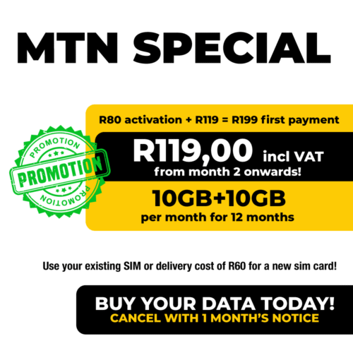 MTN - 10+10GB Data